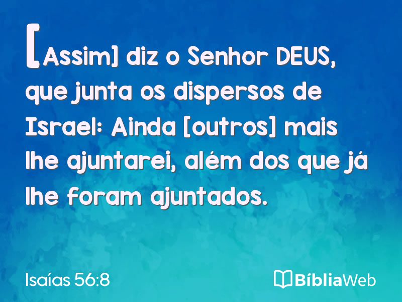 Isaías 56:8 em imagem para compartilhar