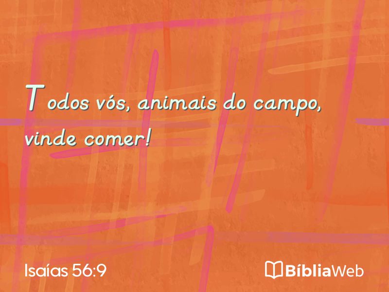 Isaías 56:9 em imagem para compartilhar