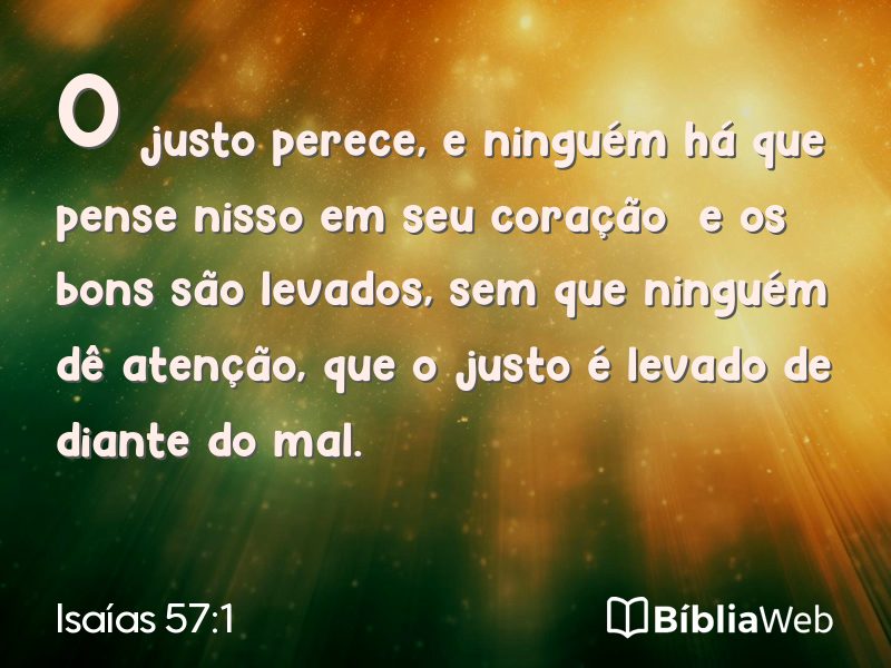Isaías 57:1 em imagem para compartilhar