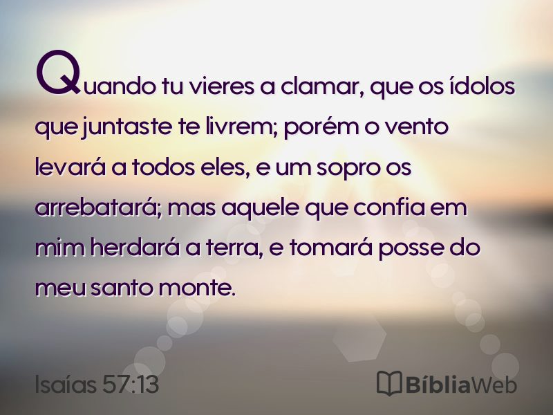 Isaías 57:13 em imagem para compartilhar