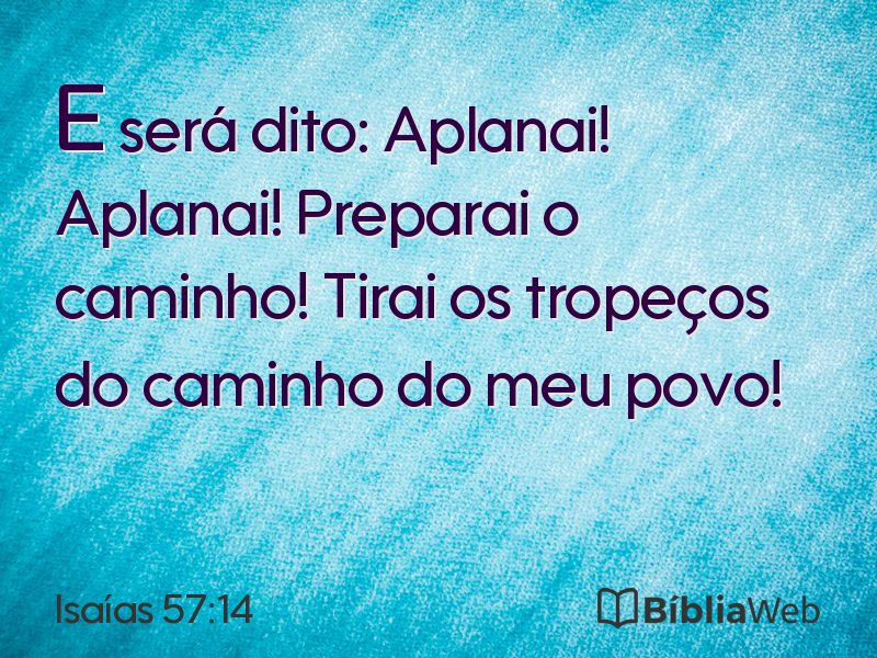 Isaías 57:14 em imagem para compartilhar