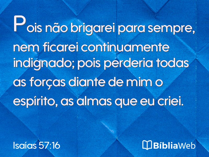 Isaías 57:16 em imagem para compartilhar