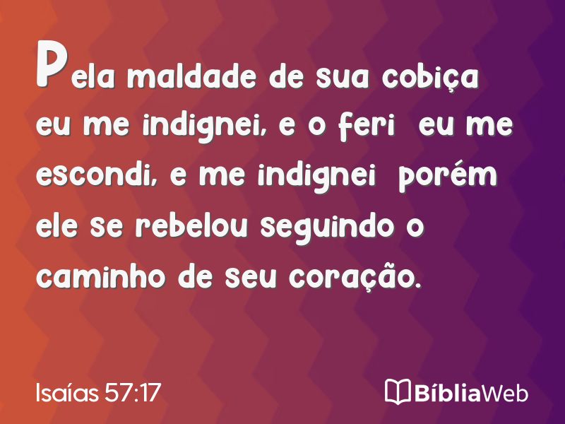 Isaías 57:17 em imagem para compartilhar