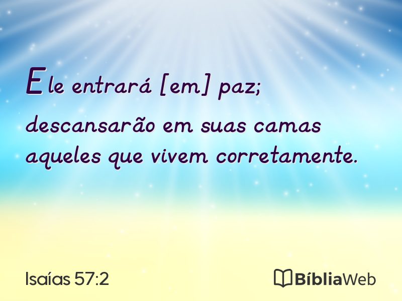 Isaías 57:2 em imagem para compartilhar