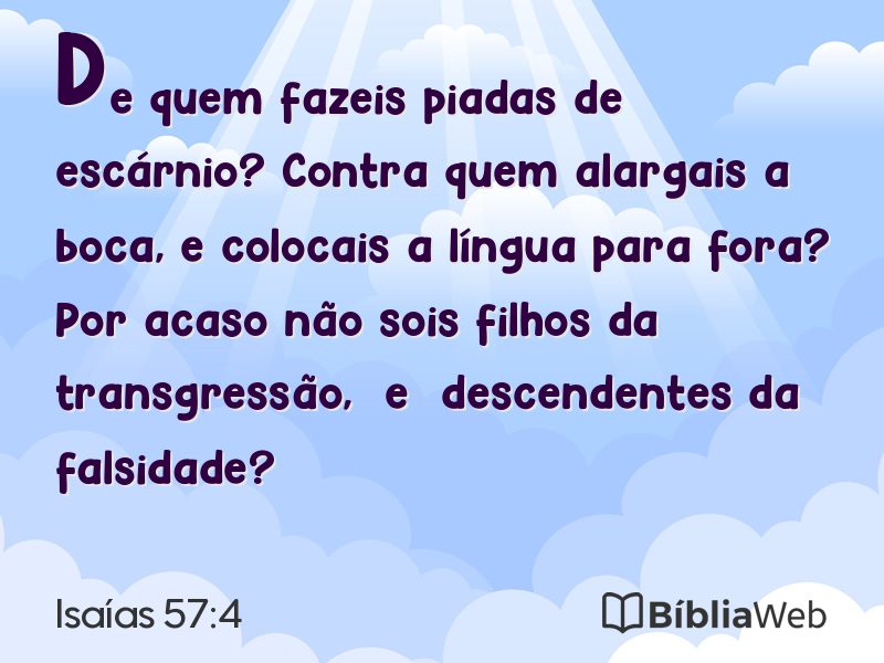 Isaías 57:4 em imagem para compartilhar