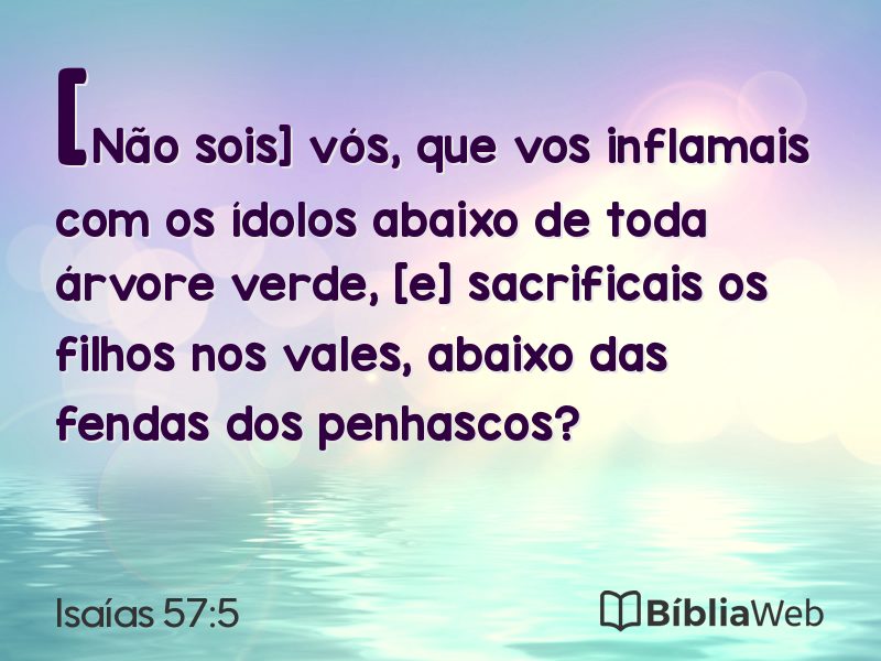 Isaías 57:5 em imagem para compartilhar