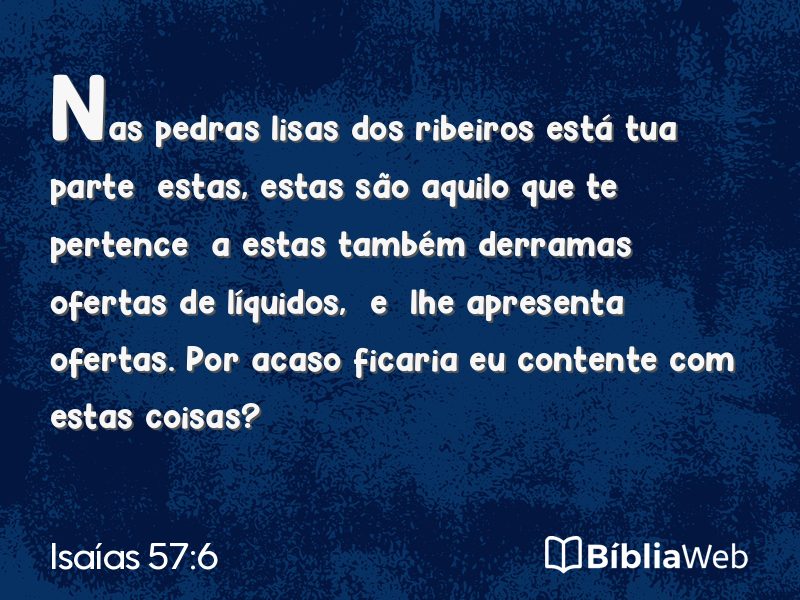 Isaías 57:6 em imagem para compartilhar