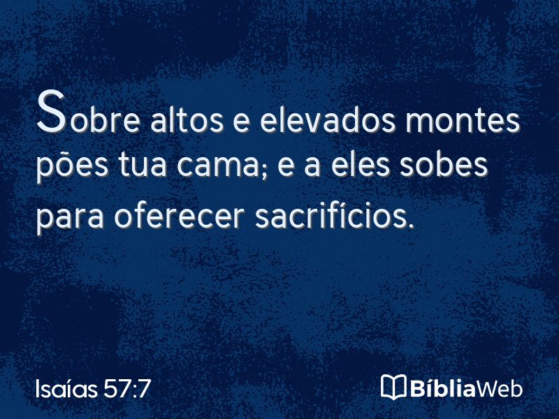 Isaías 57:7 em imagem para compartilhar
