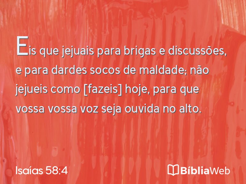 Isaías 58:4 em imagem para compartilhar