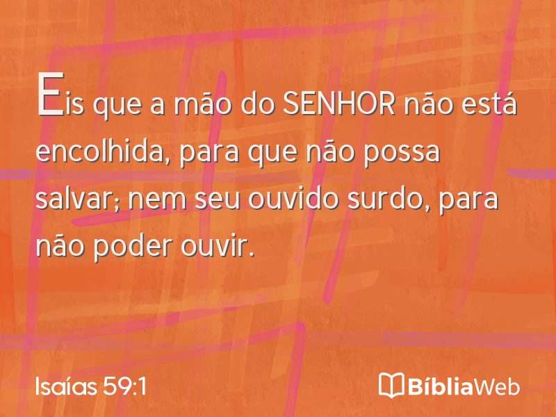 Isaías 59:1 em imagem para compartilhar