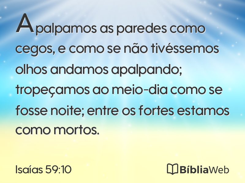 Isaías 59:10 em imagem para compartilhar