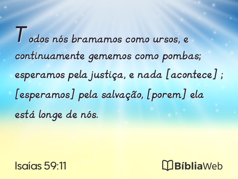 Isaías 59:11 em imagem para compartilhar
