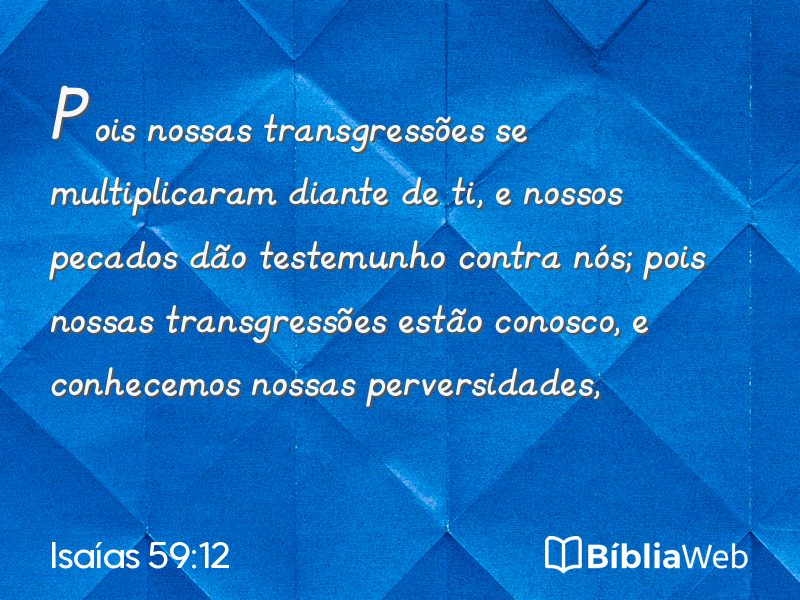 Isaías 59:12 em imagem para compartilhar