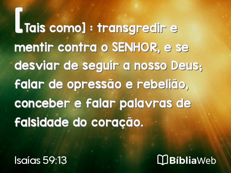 Isaías 59:13 em imagem para compartilhar