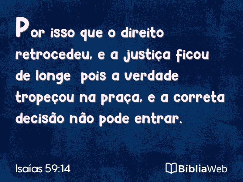Isaías 59:14 em imagem para compartilhar