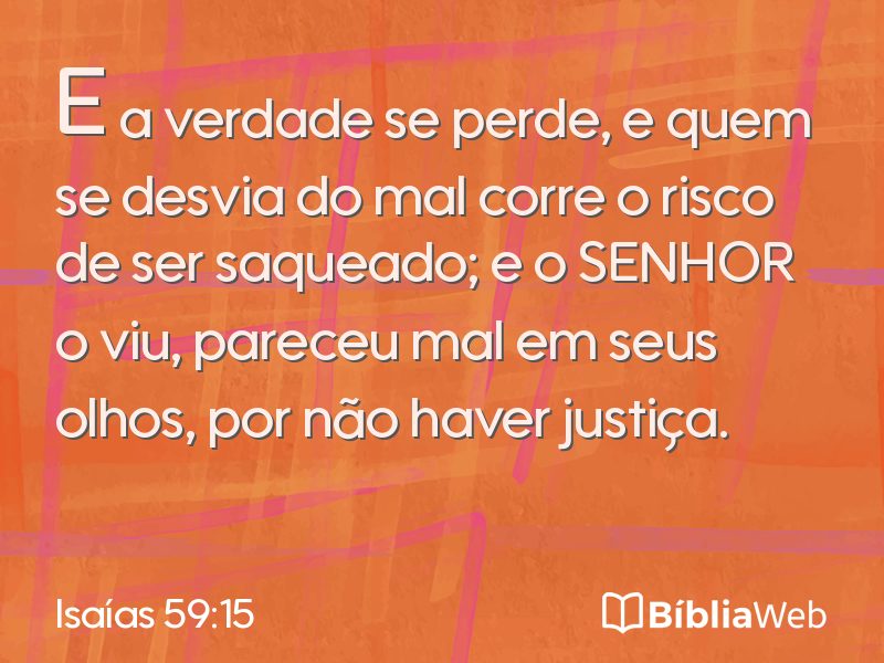 Isaías 59:15 em imagem para compartilhar