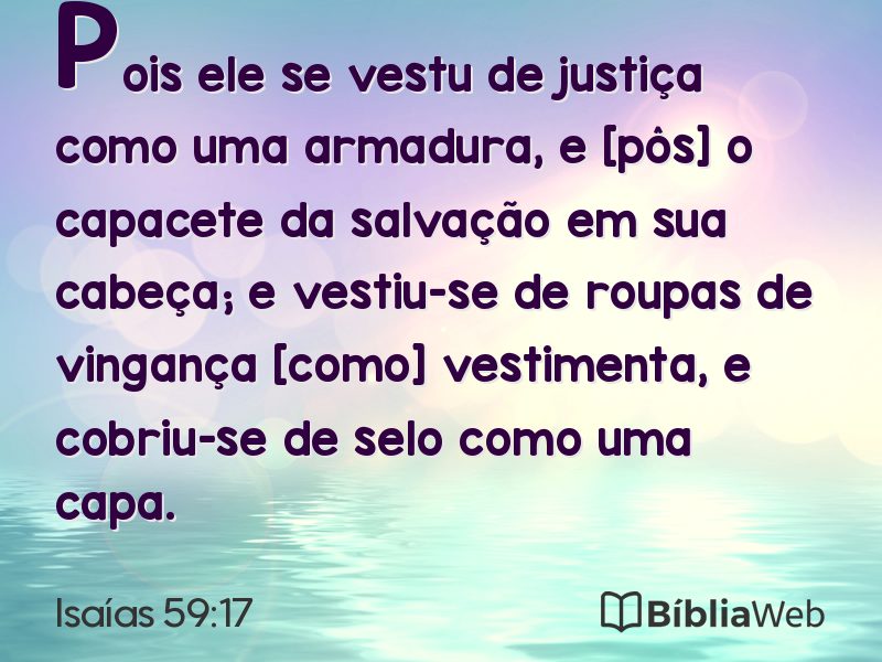 Isaías 59:17 em imagem para compartilhar