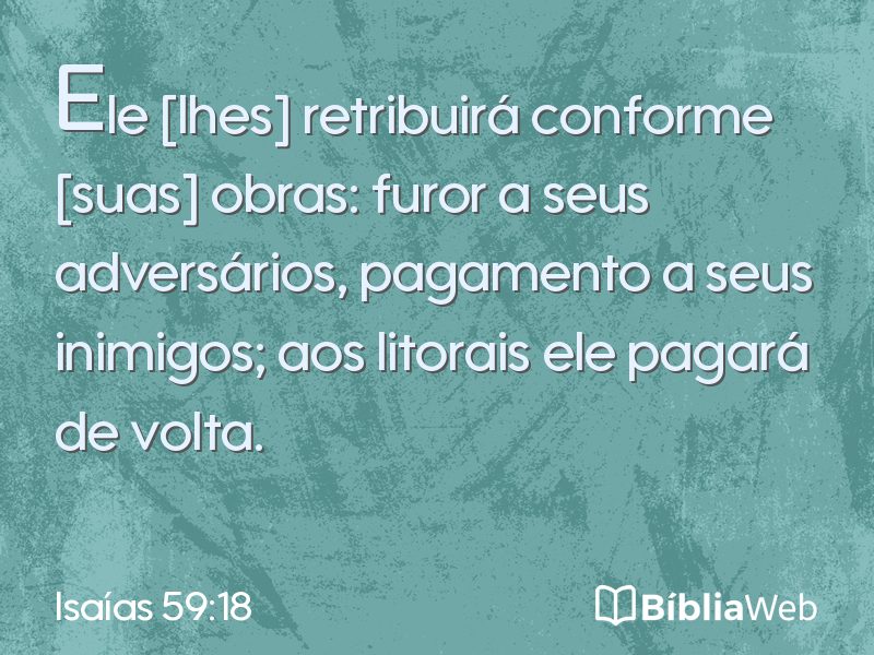 Isaías 59:18 em imagem para compartilhar