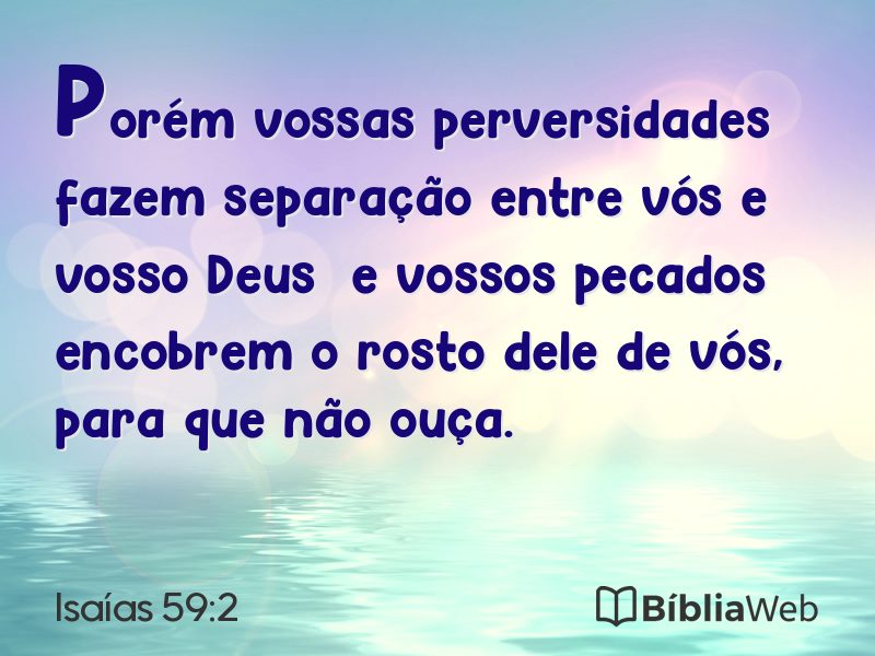 Isaías 59:2 em imagem para compartilhar