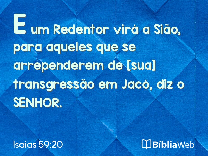 Isaías 59:20 em imagem para compartilhar