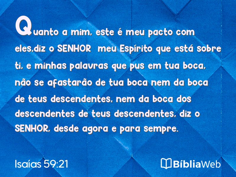 Isaías 59:21 em imagem para compartilhar