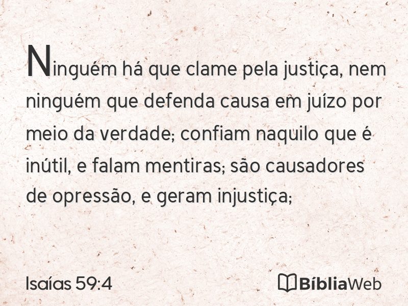 Isaías 59:4 em imagem para compartilhar