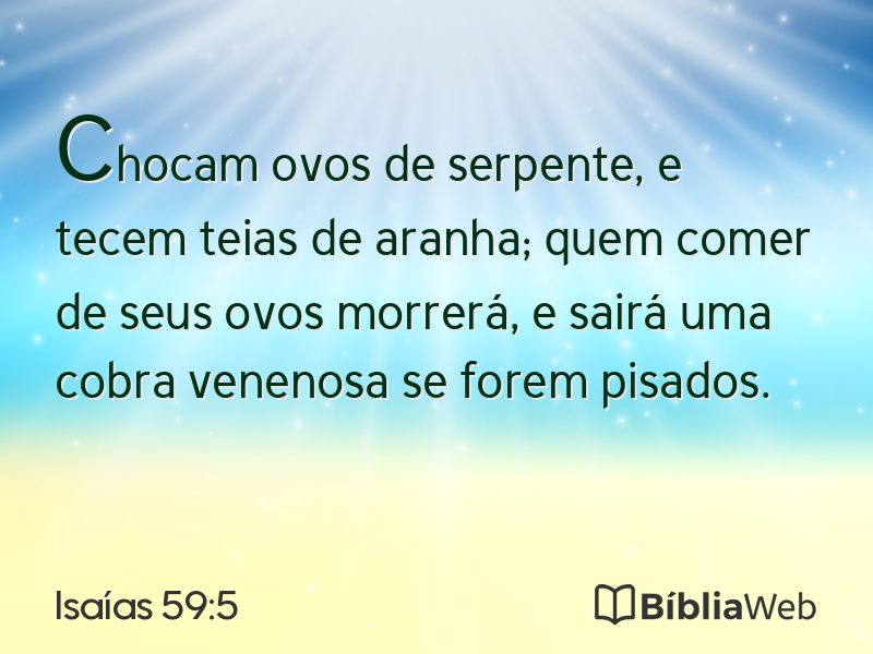 Isaías 59:5 em imagem para compartilhar