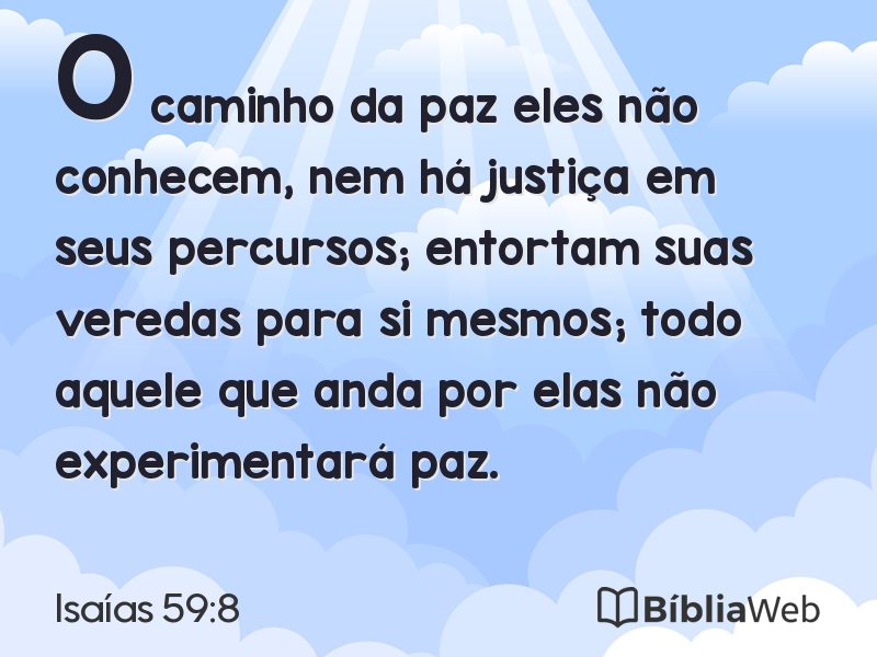 Isaías 59:8 em imagem para compartilhar