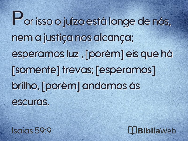 Isaías 59:9 em imagem para compartilhar