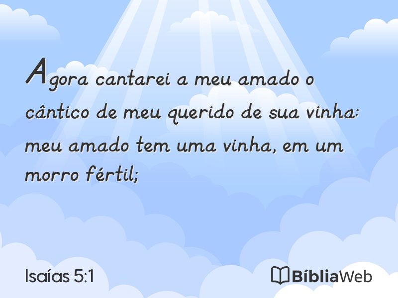 Isaías 5:1 em imagem para compartilhar