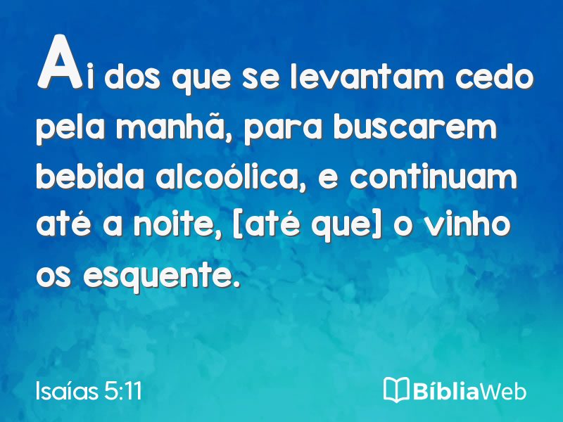 Isaías 5:11 em imagem para compartilhar