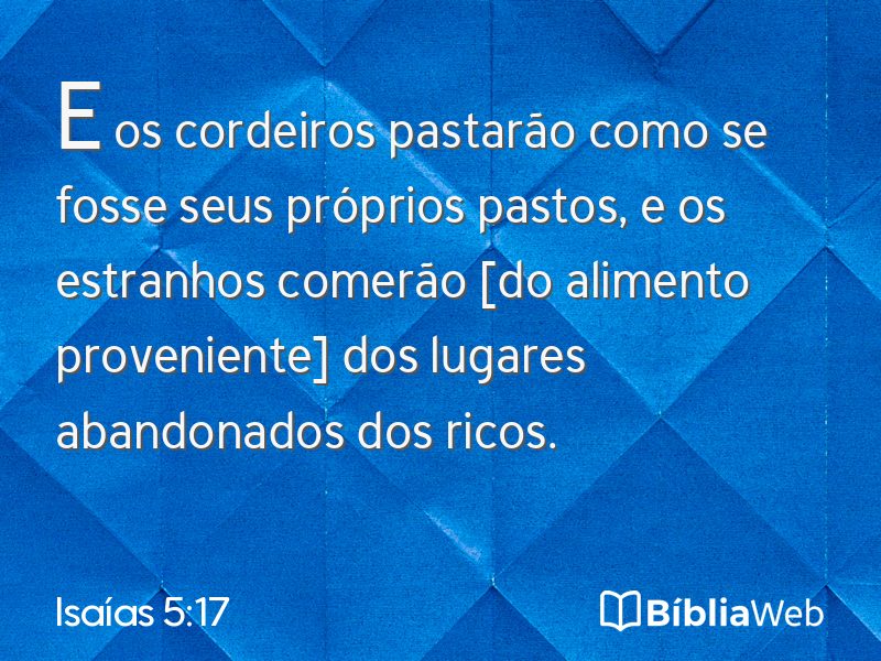 Isaías 5:17 em imagem para compartilhar