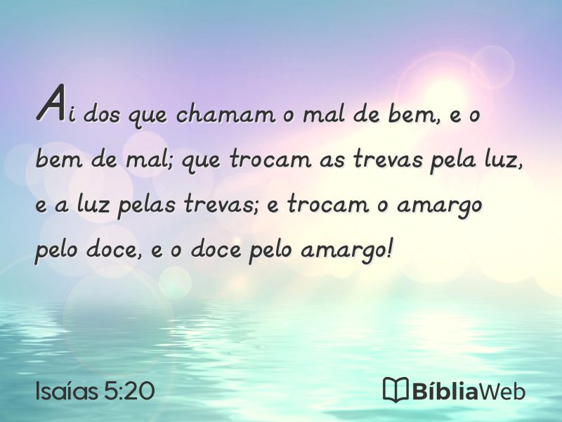 Isaías 5:20 em imagem para compartilhar