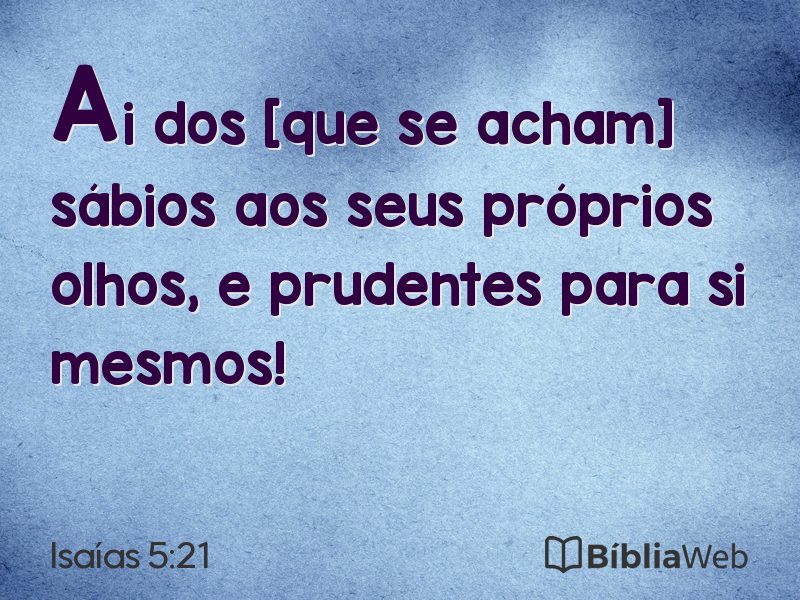 Isaías 5:21 em imagem para compartilhar