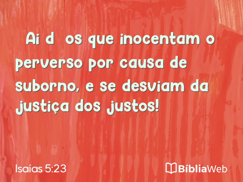 Isaías 5:23 em imagem para compartilhar