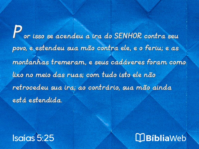 Isaías 5:25 em imagem para compartilhar