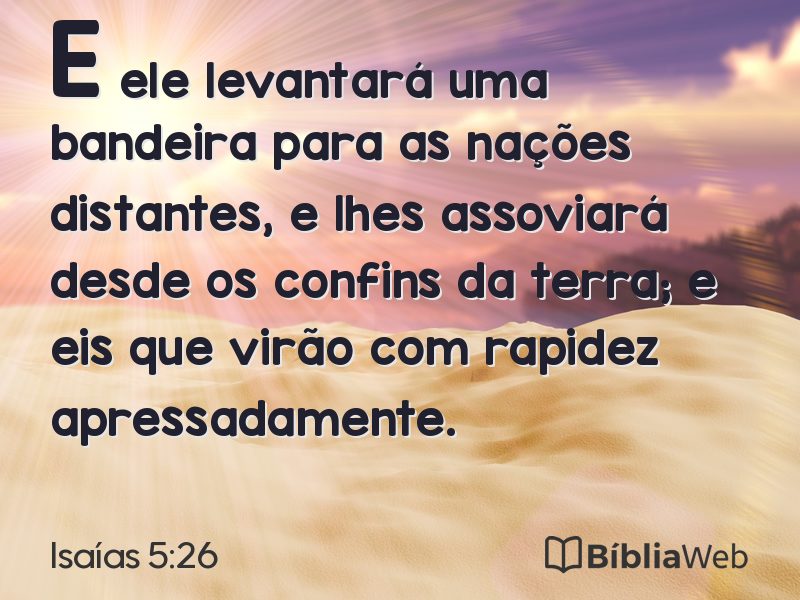 Isaías 5:26 em imagem para compartilhar