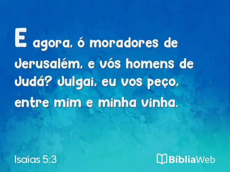 Isaías 5:3 em imagem para compartilhar