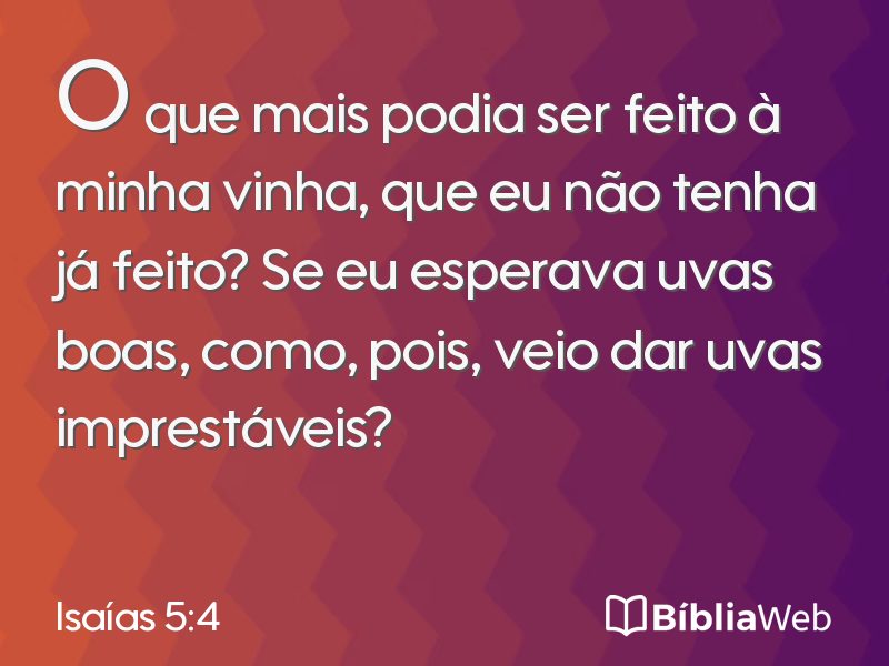 Isaías 5:4 em imagem para compartilhar