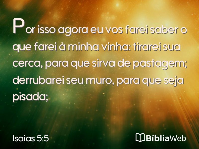 Isaías 5:5 em imagem para compartilhar