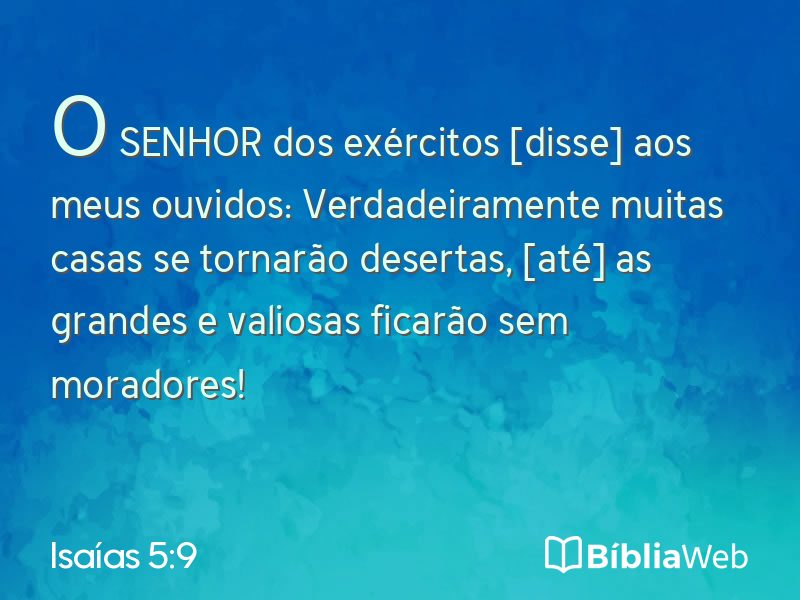 Isaías 5:9 em imagem para compartilhar