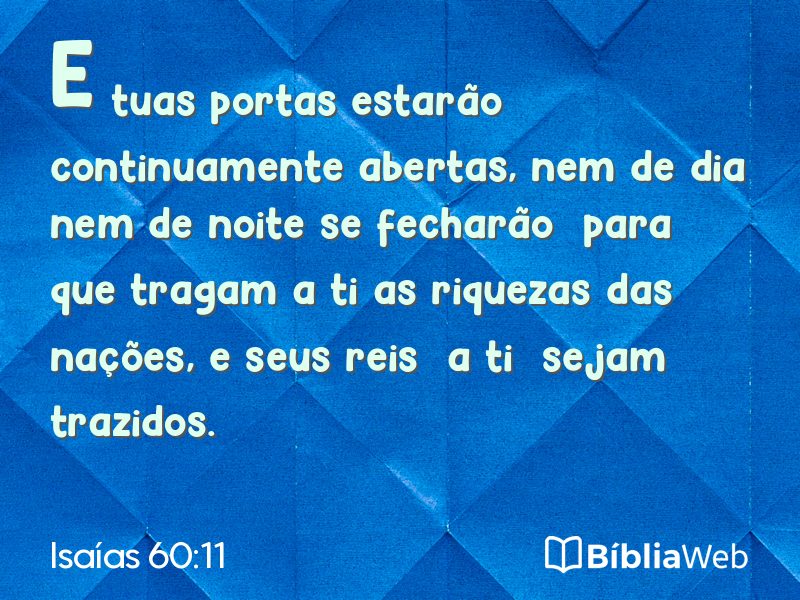 Isaías 60:11 em imagem para compartilhar