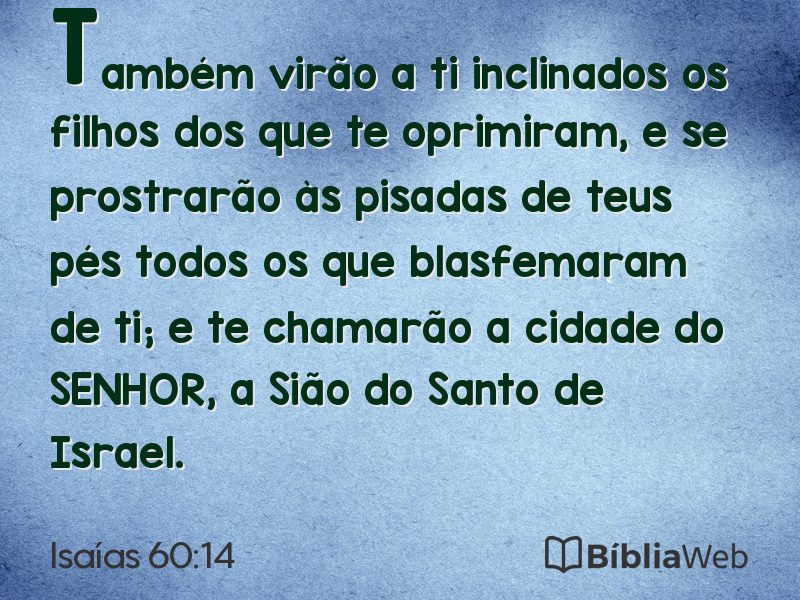 Isaías 60:14 em imagem para compartilhar
