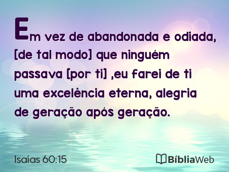 Isaías 60:15 em imagem para compartilhar