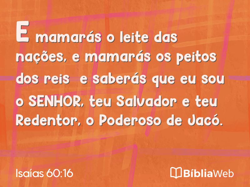 Isaías 60:16 em imagem para compartilhar