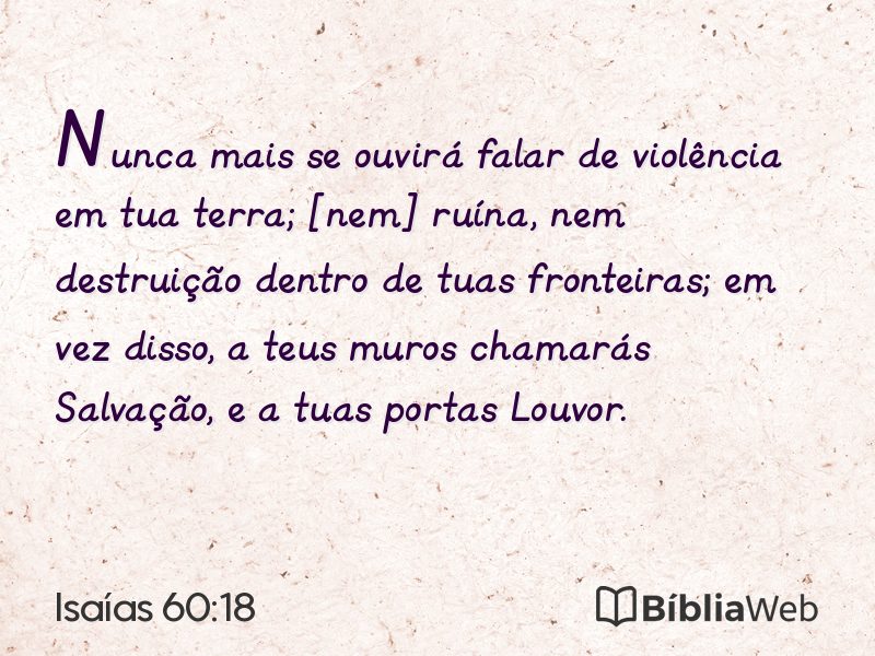 Isaías 60:18 em imagem para compartilhar