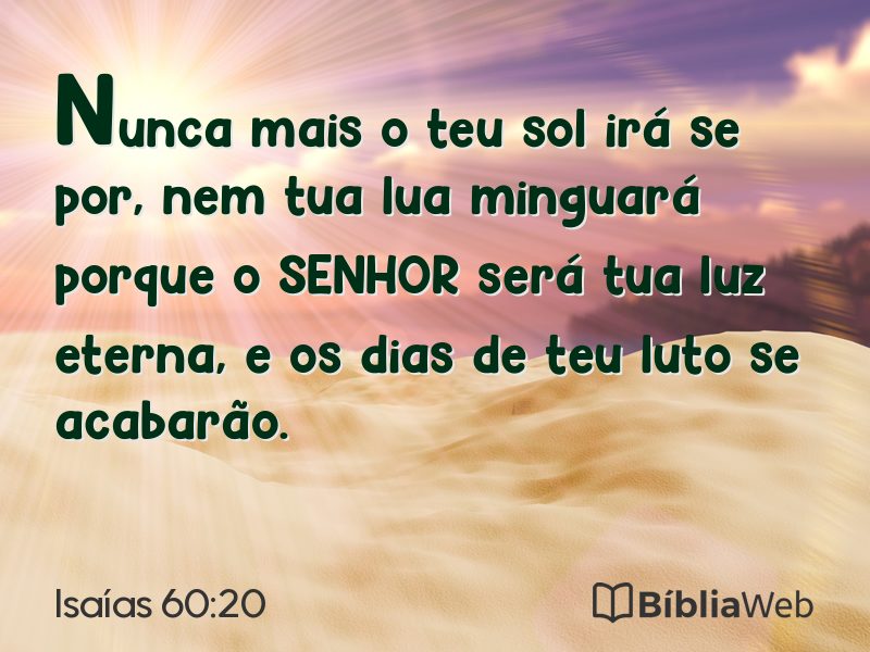 Isaías 60:20 em imagem para compartilhar