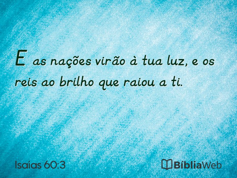 Isaías 60:3 em imagem para compartilhar