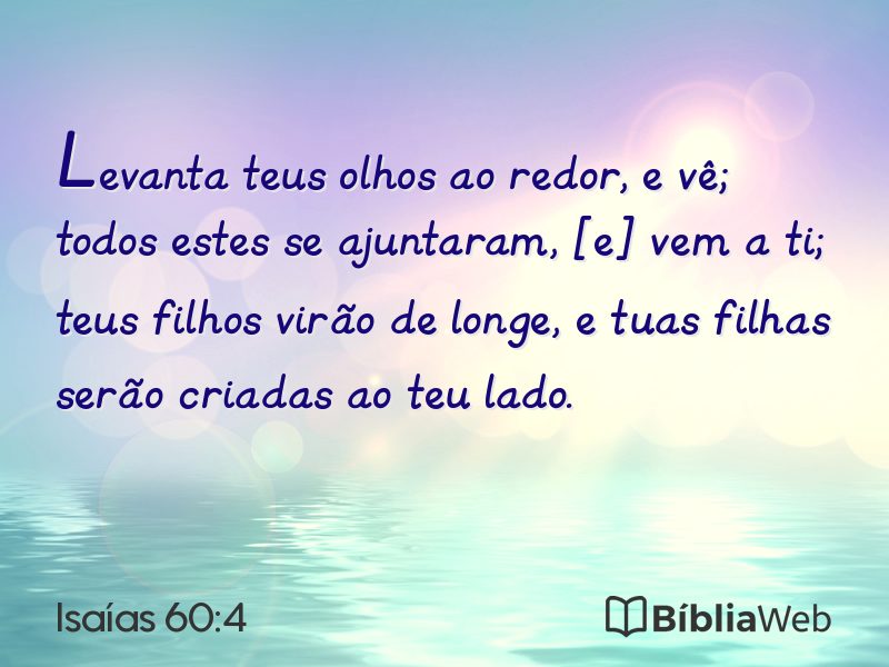 Isaías 60:4 em imagem para compartilhar