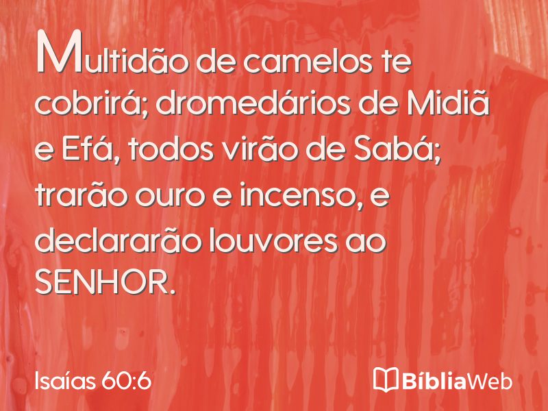 Isaías 60:6 em imagem para compartilhar